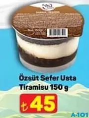 ÖZSÜT SEFER USTA TİRAMİSU 150 G fiyat ve kampanya bilgisi